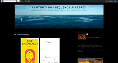 Desktop Screenshot of cantinhodospequenosprazeres.blogspot.com