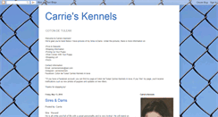 Desktop Screenshot of carrieskennels.blogspot.com