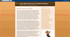 Desktop Screenshot of exercisesforlowerback.blogspot.com
