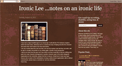 Desktop Screenshot of ironiclee.blogspot.com