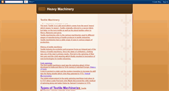 Desktop Screenshot of machineryinfo.blogspot.com