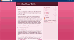 Desktop Screenshot of juliesblogofbabble.blogspot.com