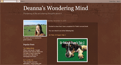 Desktop Screenshot of deannaswonderingmind.blogspot.com