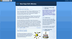 Desktop Screenshot of newhopekidsministry.blogspot.com