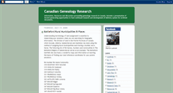 Desktop Screenshot of canadiangenealogy.blogspot.com
