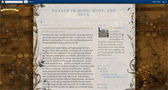 Desktop Screenshot of healthinmindbodyandsoul.blogspot.com