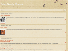 Tablet Screenshot of beingnearlyhuman.blogspot.com