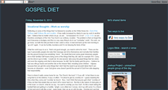 Desktop Screenshot of gospeldiet.blogspot.com