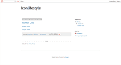 Desktop Screenshot of iconlifestyle.blogspot.com