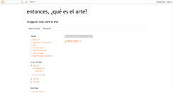 Desktop Screenshot of entonces-que-es-el-arte.blogspot.com