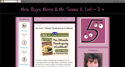 Desktop Screenshot of mrsbuysmoreandmrsavesalotplusthree.blogspot.com