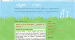 Desktop Screenshot of insightofpuzzles.blogspot.com