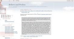 Desktop Screenshot of believeandprofess.blogspot.com