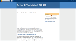 Desktop Screenshot of cuisinart-tob-195-review.blogspot.com