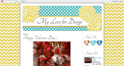 Desktop Screenshot of mylovefordesign.blogspot.com