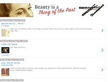 Tablet Screenshot of beautyisathingofthepast.blogspot.com