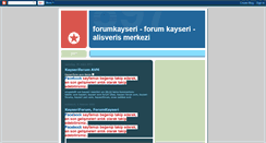 Desktop Screenshot of forum-kayseri.blogspot.com