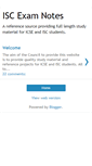 Mobile Screenshot of iscexamnotes.blogspot.com