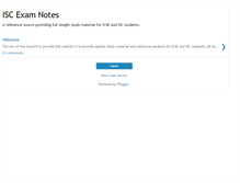 Tablet Screenshot of iscexamnotes.blogspot.com