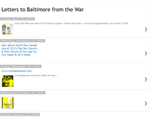 Tablet Screenshot of letterstobaltimorefromthewar.blogspot.com