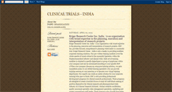 Desktop Screenshot of clinicaltrialsindia.blogspot.com