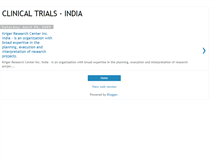 Tablet Screenshot of clinicaltrialsindia.blogspot.com