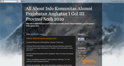 Desktop Screenshot of komunitasprajabatanaceh.blogspot.com