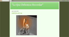 Desktop Screenshot of loquedebemosrecordar.blogspot.com