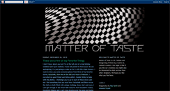 Desktop Screenshot of matteroftastesl.blogspot.com