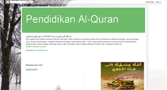 Desktop Screenshot of pendidikanalquran.blogspot.com