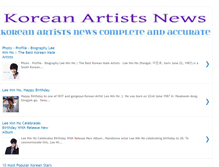 Tablet Screenshot of koreanartistsnews.blogspot.com