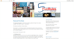 Desktop Screenshot of fiverulesforlife.blogspot.com