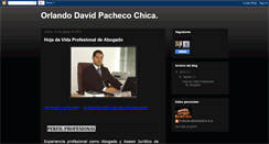 Desktop Screenshot of orlandodavidpachecochica.blogspot.com