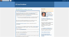 Desktop Screenshot of ifiwaspresident.blogspot.com