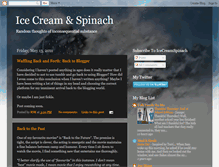 Tablet Screenshot of icecreamspinach.blogspot.com