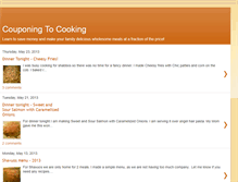 Tablet Screenshot of couponingtocooking.blogspot.com