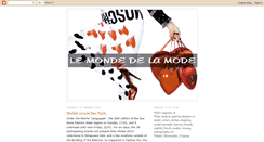 Desktop Screenshot of mondedelamode.blogspot.com