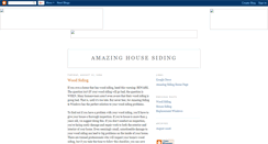 Desktop Screenshot of amazinghousesiding.blogspot.com