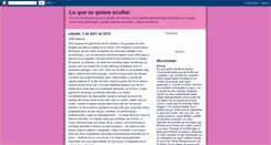 Desktop Screenshot of loquesequiereocultar.blogspot.com