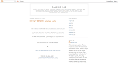 Desktop Screenshot of galerie103.blogspot.com