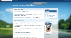 Desktop Screenshot of announcementsnschedules.blogspot.com