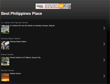 Tablet Screenshot of bestphilippinesplace.blogspot.com