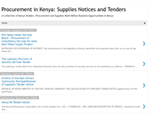 Tablet Screenshot of kenyaprocurement.blogspot.com