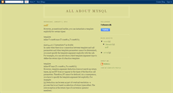 Desktop Screenshot of allaboutmysql.blogspot.com