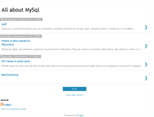 Tablet Screenshot of allaboutmysql.blogspot.com