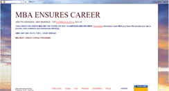 Desktop Screenshot of mba-career.blogspot.com