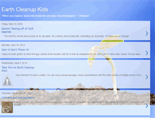 Tablet Screenshot of earthcleanupkids.blogspot.com