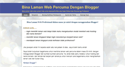 Desktop Screenshot of bina-laman-web-percuma.blogspot.com