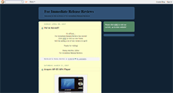 Desktop Screenshot of forimmediatereleasereviews.blogspot.com