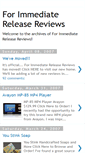 Mobile Screenshot of forimmediatereleasereviews.blogspot.com
